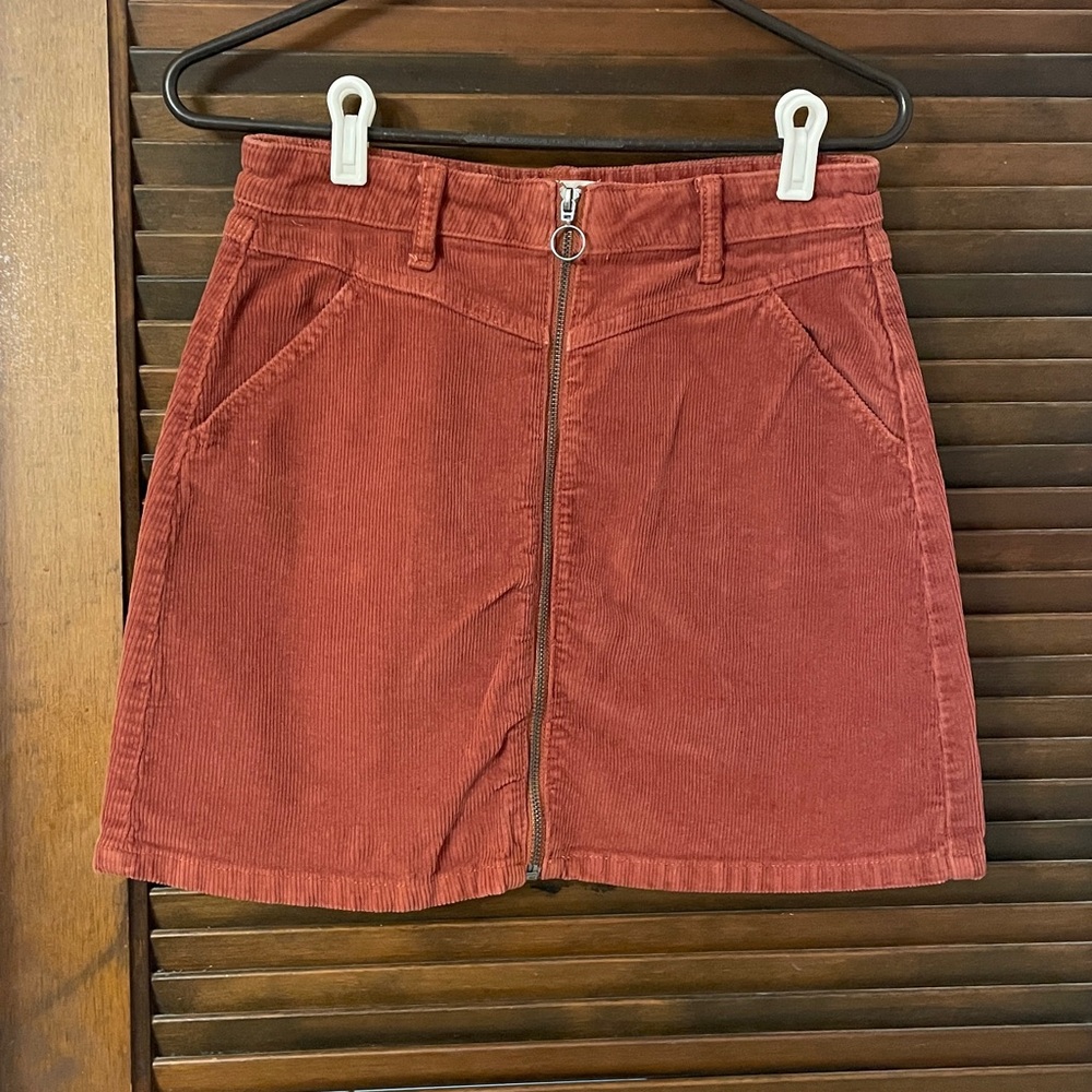 SO Women's Mini Skirt in Rust Red
